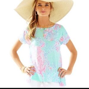 Lilly Pulitzer Mikela linen top XS GUC